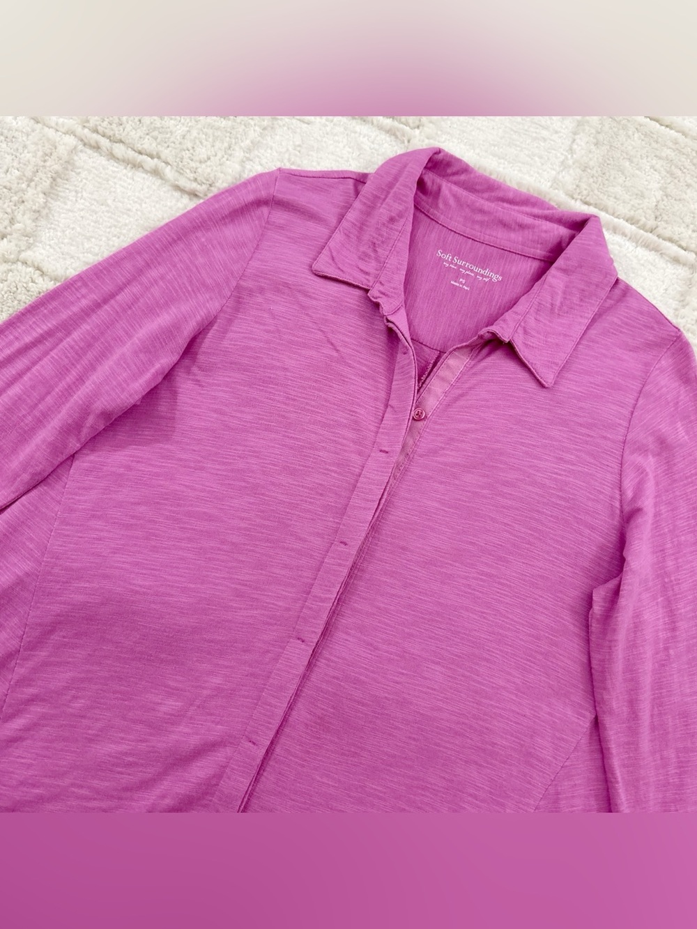 Soft Surroundings Button Down Tunic Top Petite Small - Picture 4 of 13